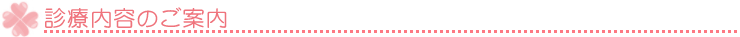 診療内容のご案内